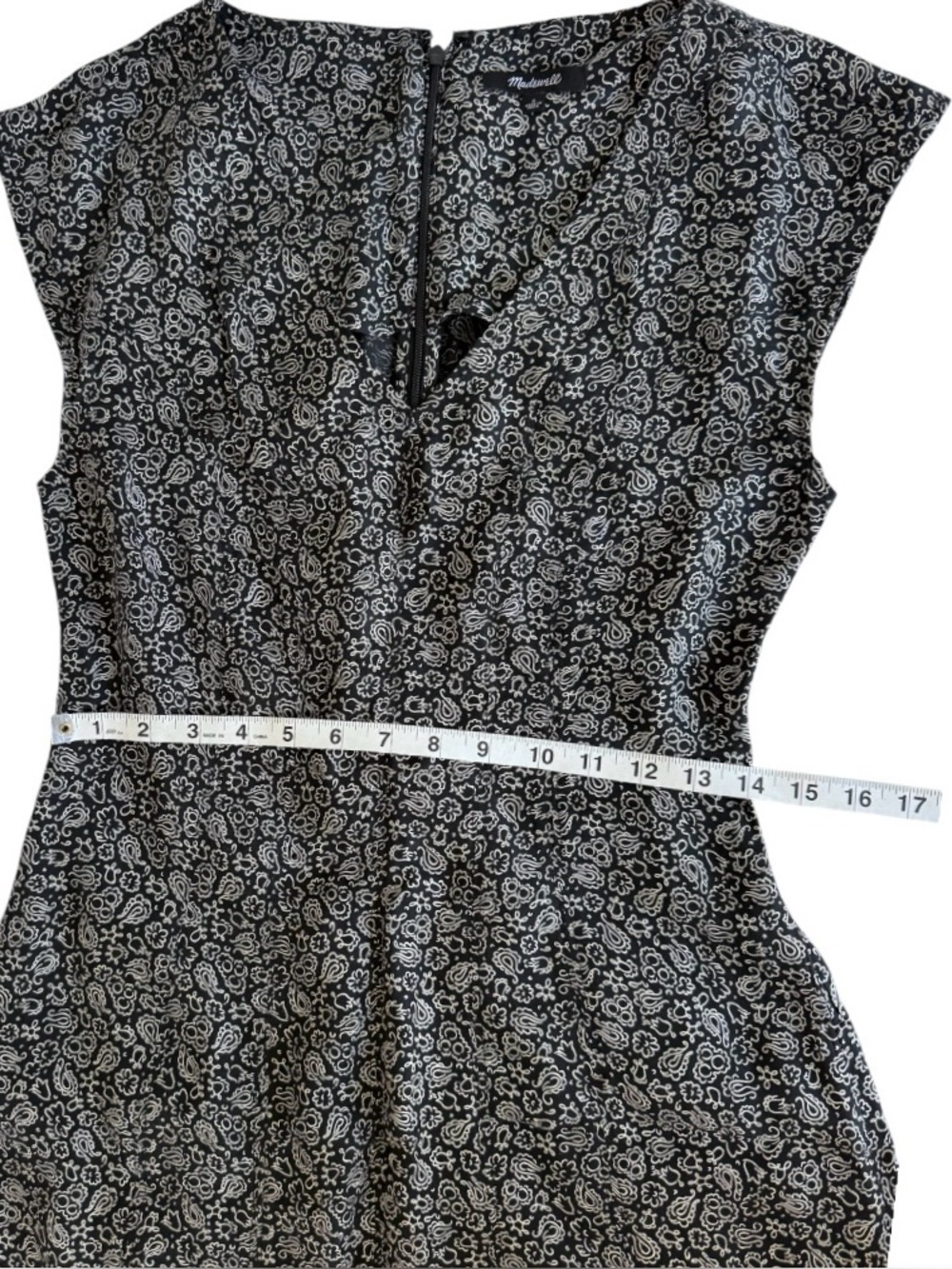 Madewell Floral Midi Dress Sz 2 Cupro Blend V Neck Resort Vacation Coastal Chic - Picture 10 of 12